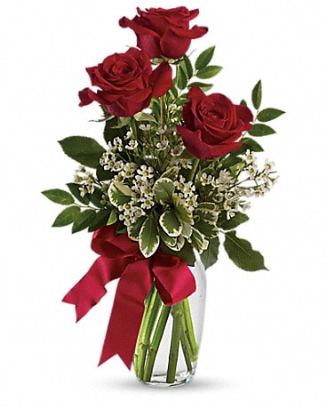 Thoughts of You Bouquet with Red Roses