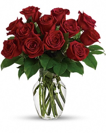 Enduring Passion - 12 Red Roses Bouquet