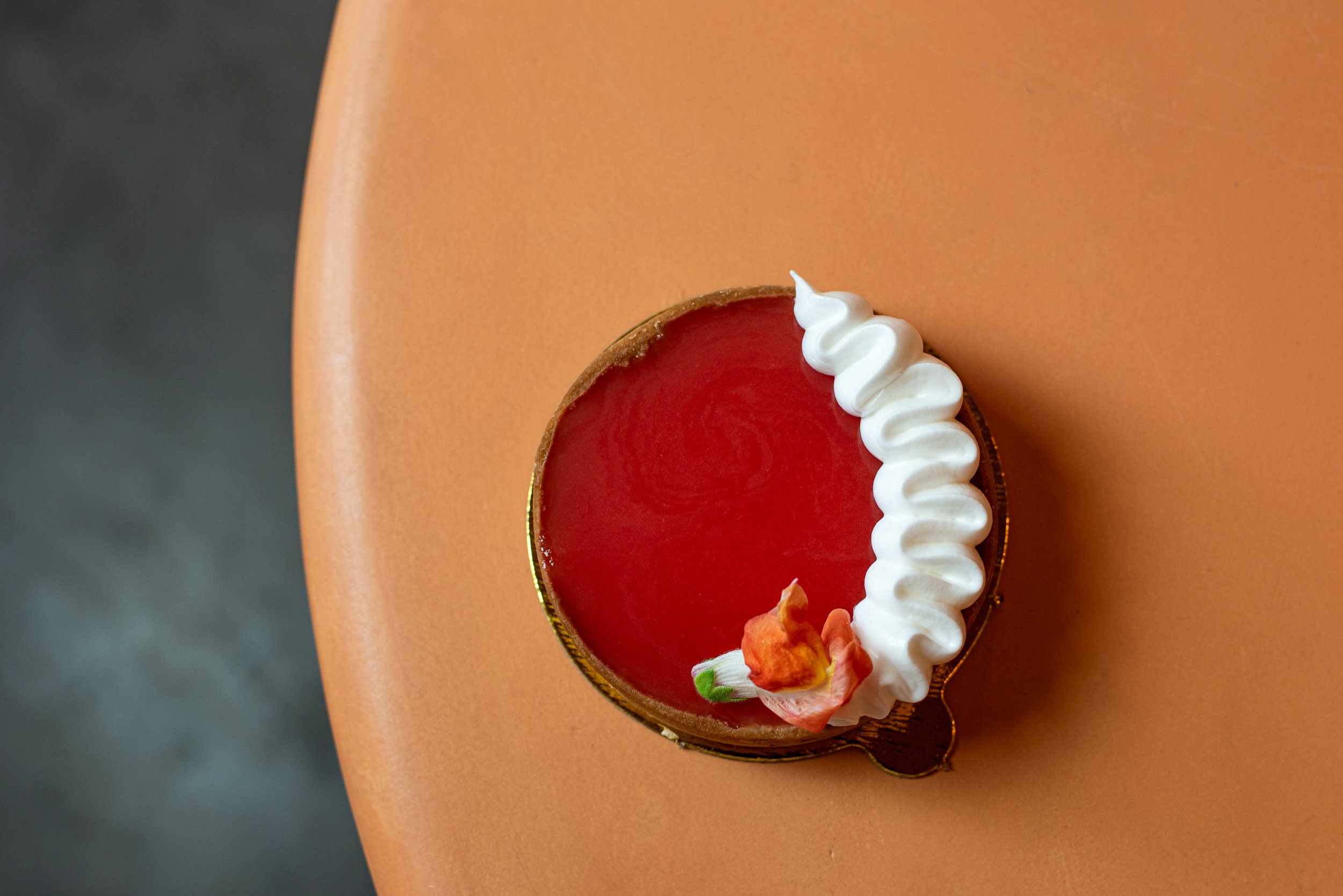 Blood orange tartlet