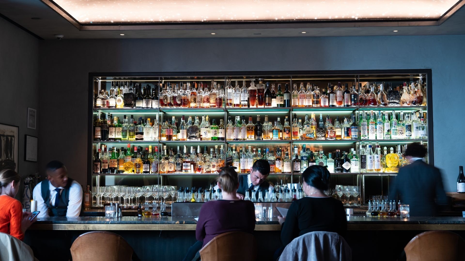 Guests sitting at the bar