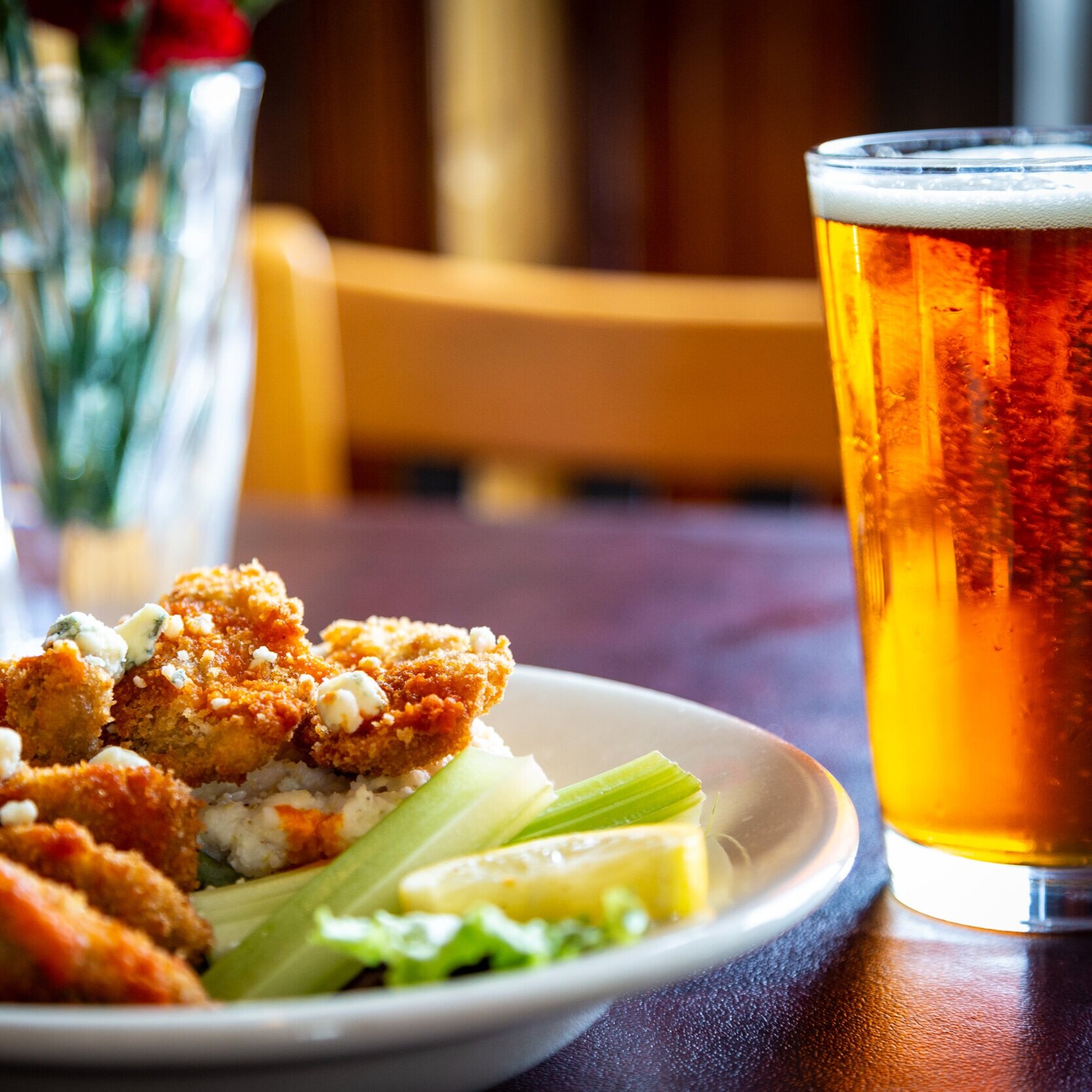 Buffalo Oysters and locally  brewed Craft Beer