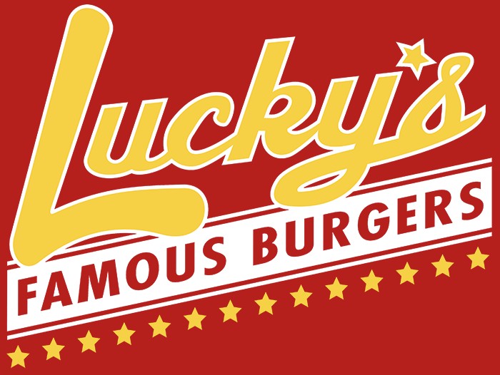 Lucky's Famous Burgers logo top